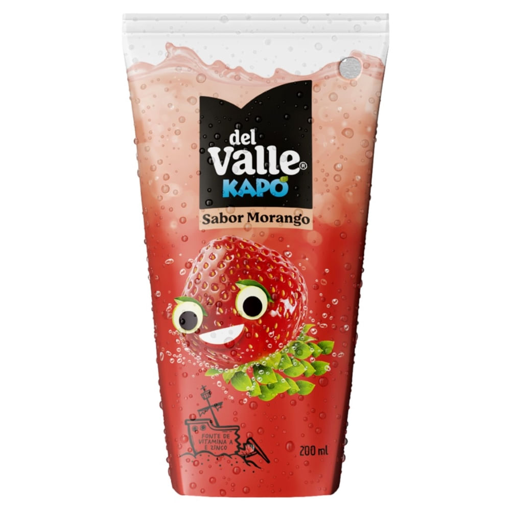 Bebida Com Suco Del Valle Kapo Morango 200ml