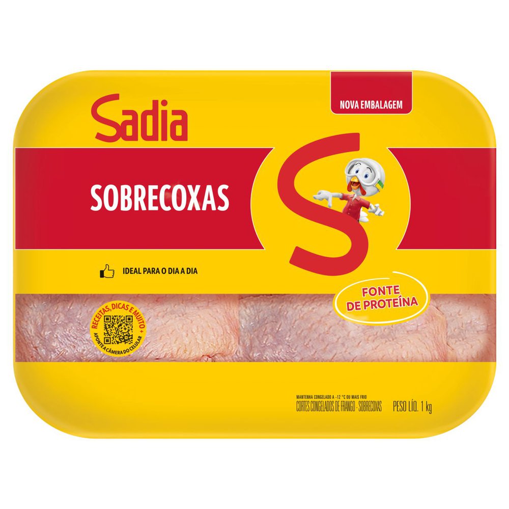 Sobrecoxa Frango Sadia 1kg Bandeja