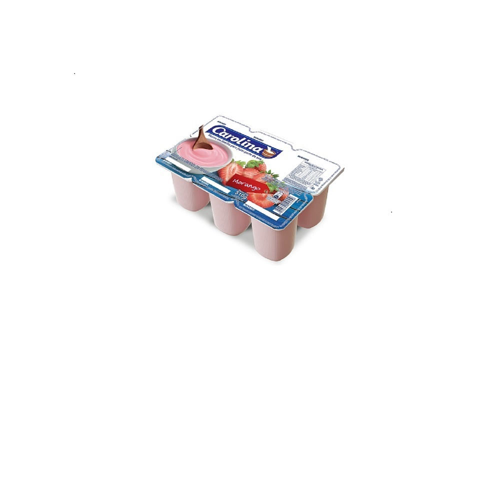 Bebida láctea polpa Carolina bandeja 510g Morango