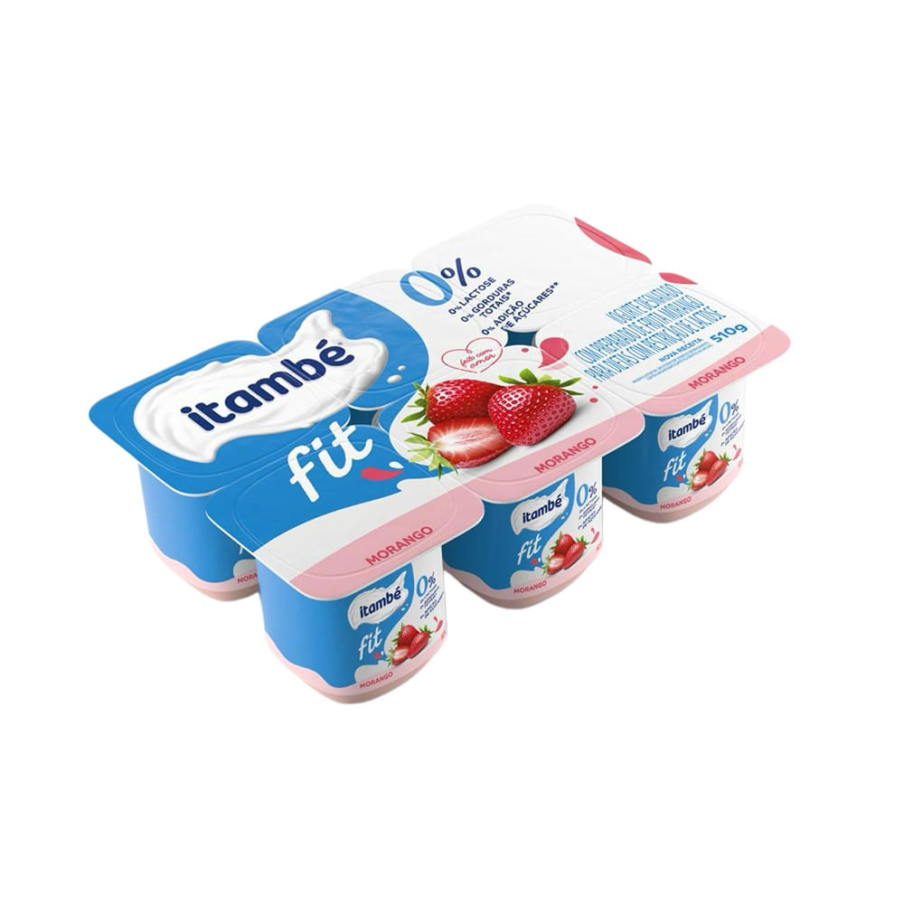Iogurte Polpa Fit Zero Itambé Morango 510g