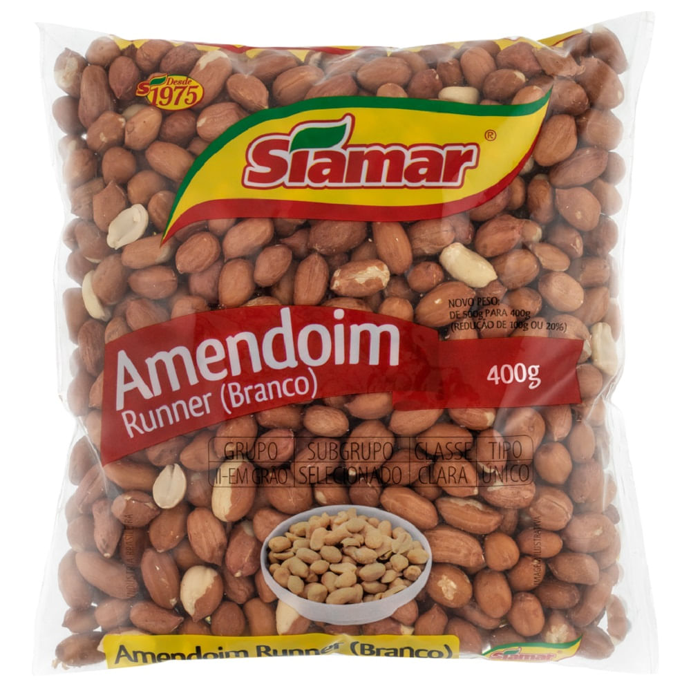 Amendoim Branco Siamar 400g