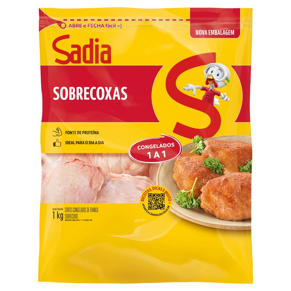 Sobrecoxa de Frango Congelada Sadia 1kg