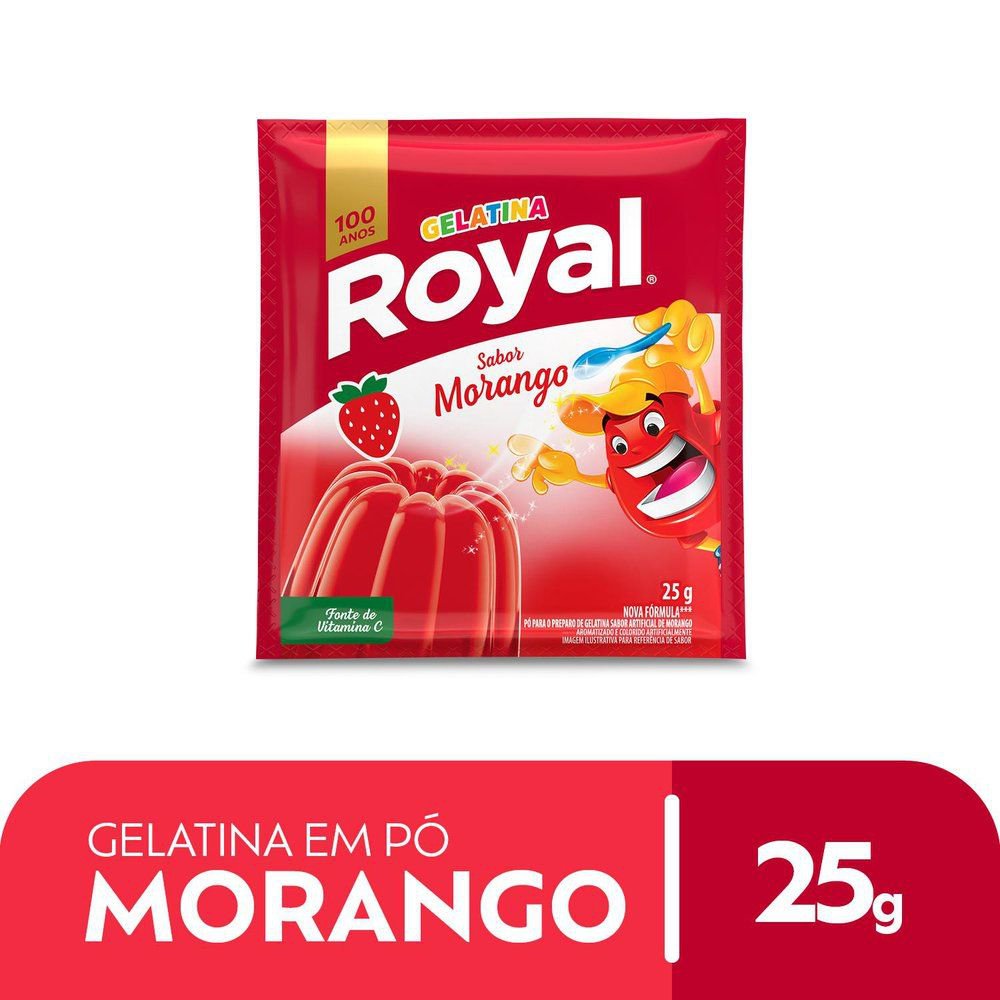 Gelatina em pó Royal Morango 25g