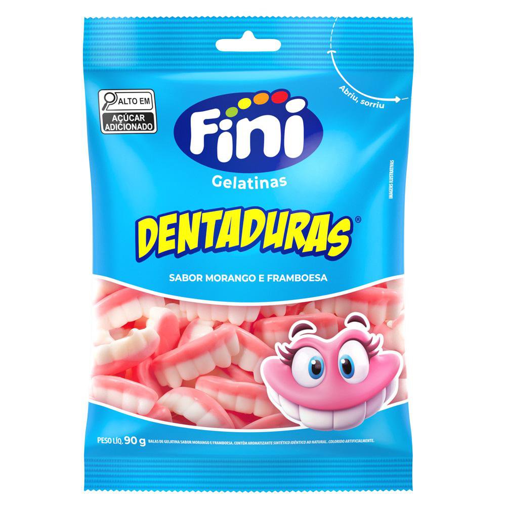 Bala de Gelatina Fini Dentaduras 80g