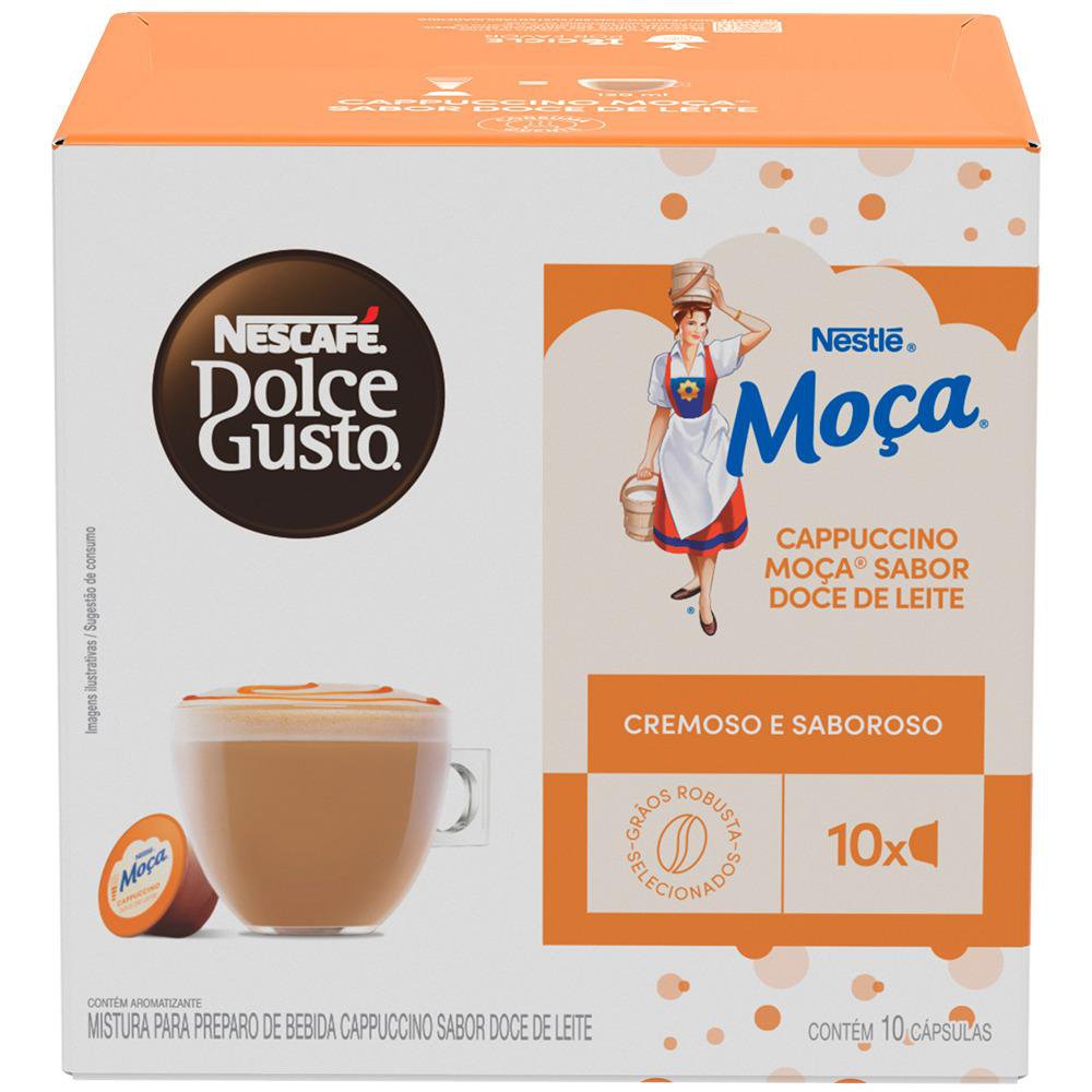 Café em Cápsula NESCAFÉ DOLCEGUSTO Cappuccino Doce de leite 10 Cápsulas 170g
