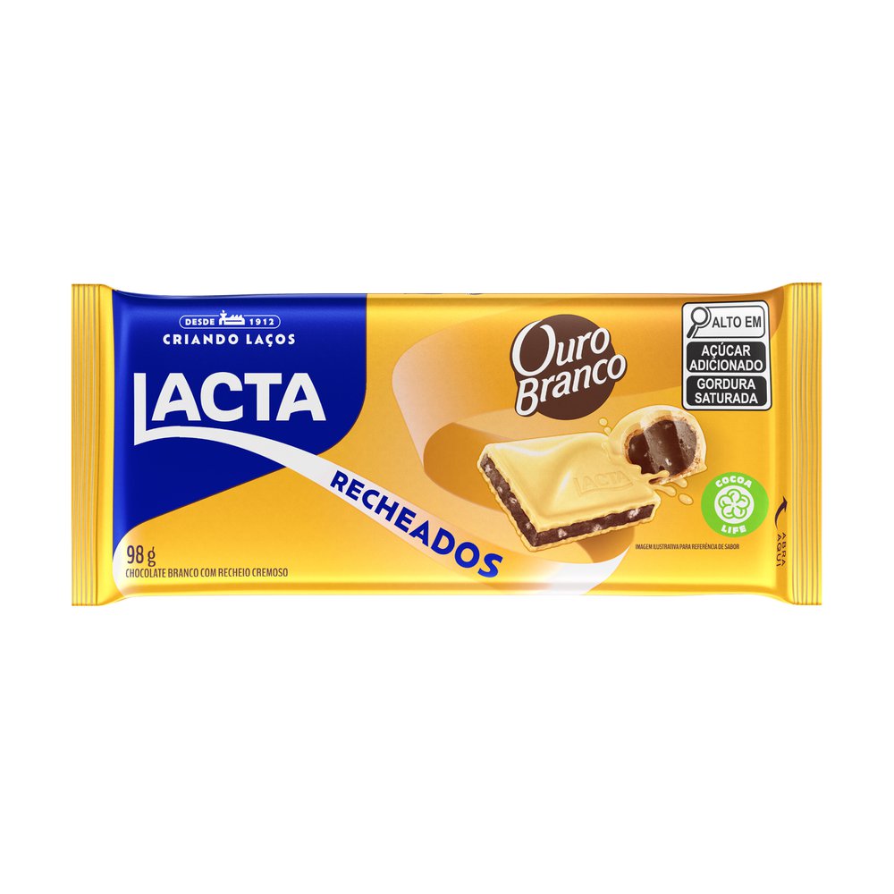 Chocolate Lacta Ouro Branco 98g Tablete