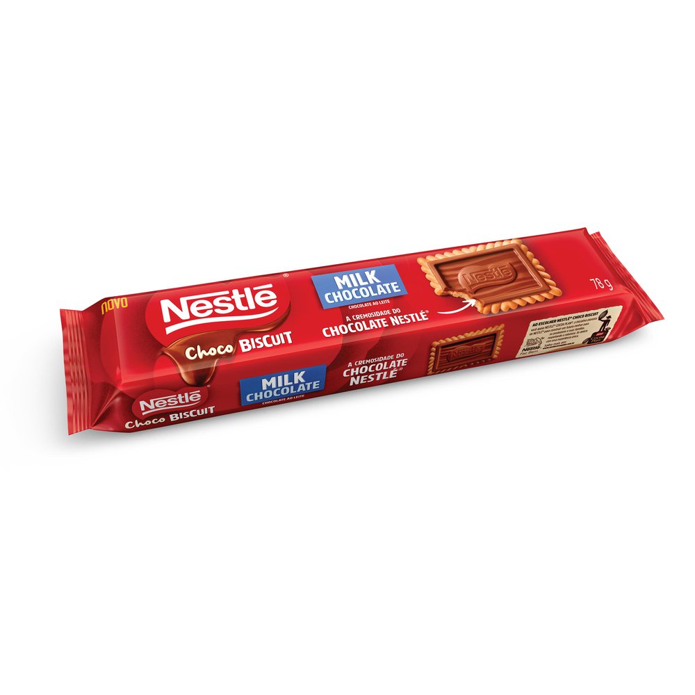 Biscoito com Chocolate Chocobiscuit Nestlé Ao Leite 78g