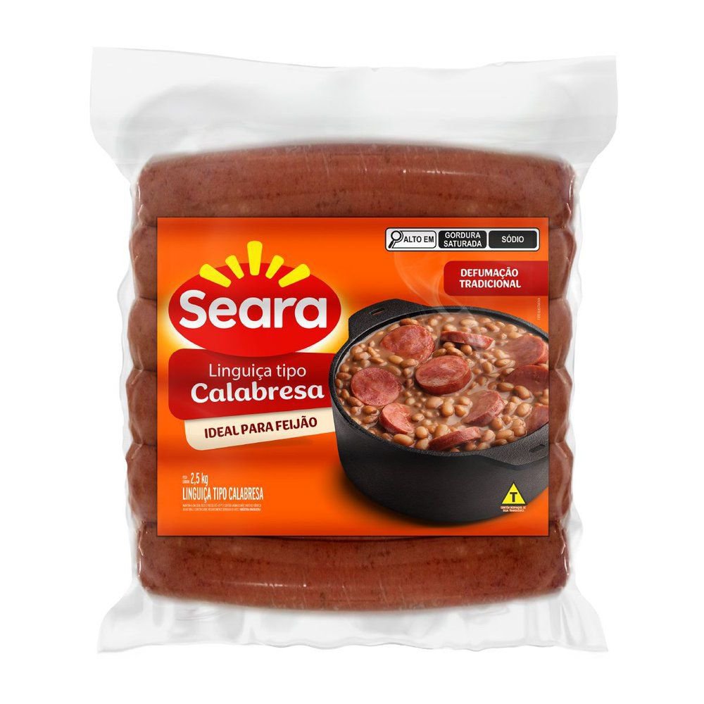 Linguiça Tipo Calabresa Seara Bandeja 480g