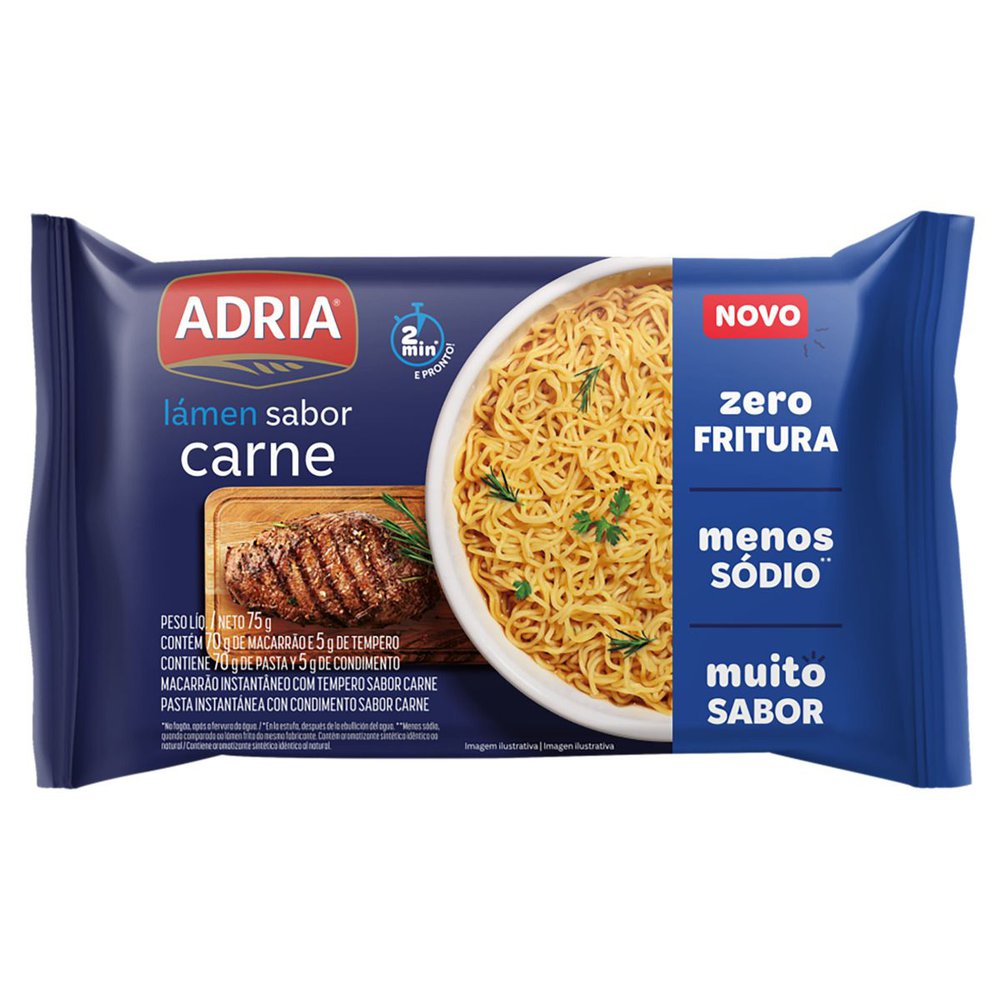 Macarrão Instantâneo Lámen Carne Adria 75g
