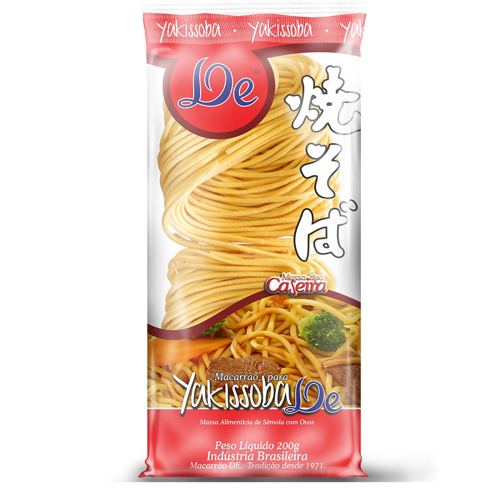 Macarrão Yakissoba Massa Caseira 200g