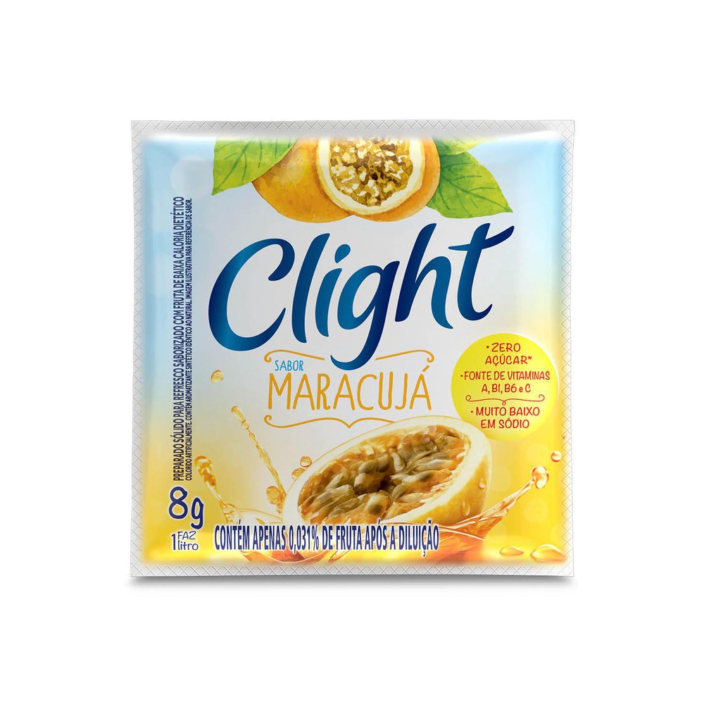 Refresco em Pó Clight Maracujá 8g