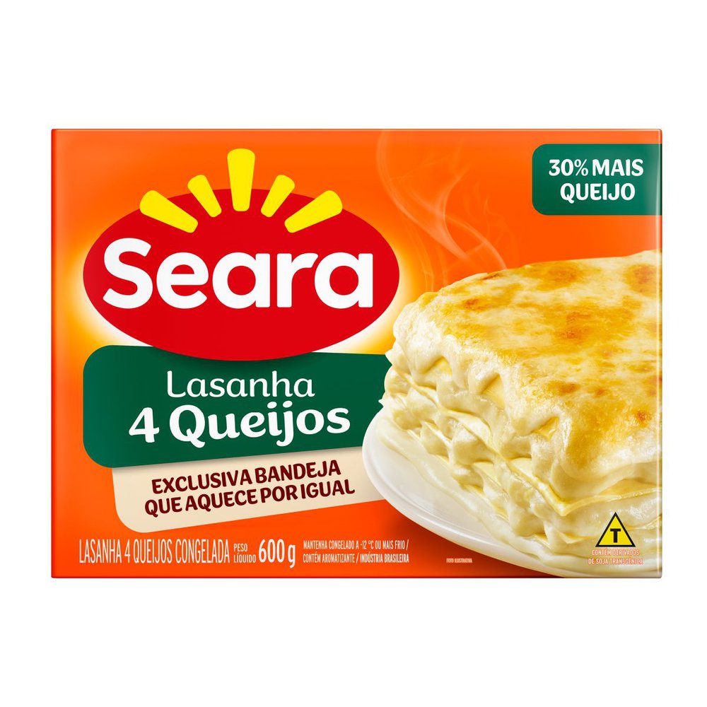 Lasanha 4 queijos Seara 600g