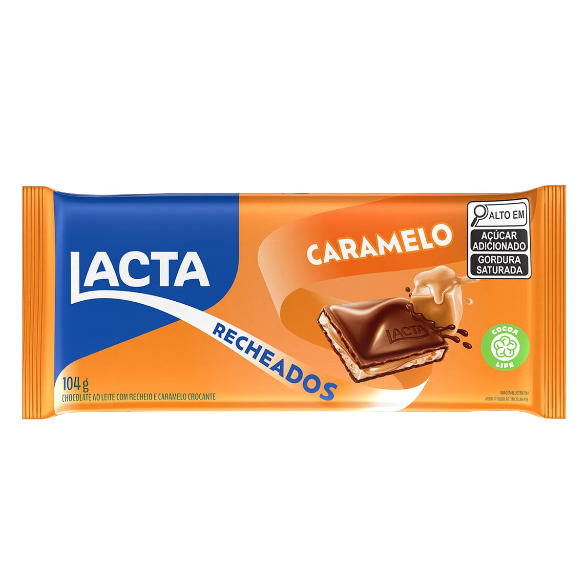 Chocolate Lacta tablete Caramelo 104g