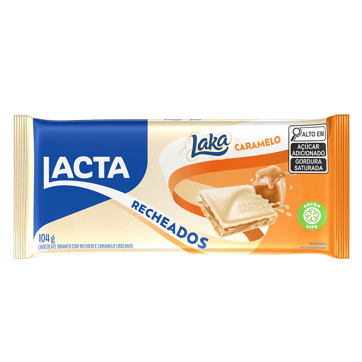 Chocolate Lacta Laka Caramelo 104g Tablete