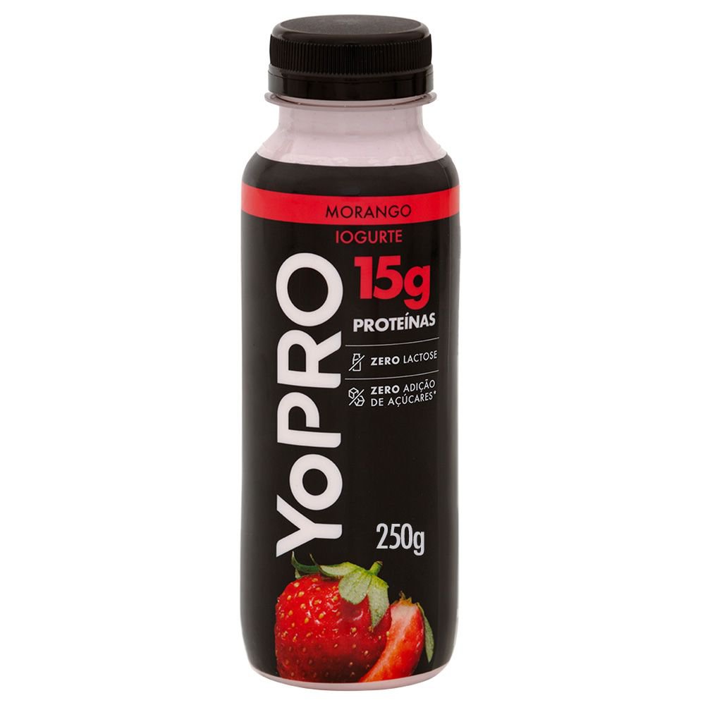 Iogurte Líquido YoPRO Morango 15g de proteínas 250g