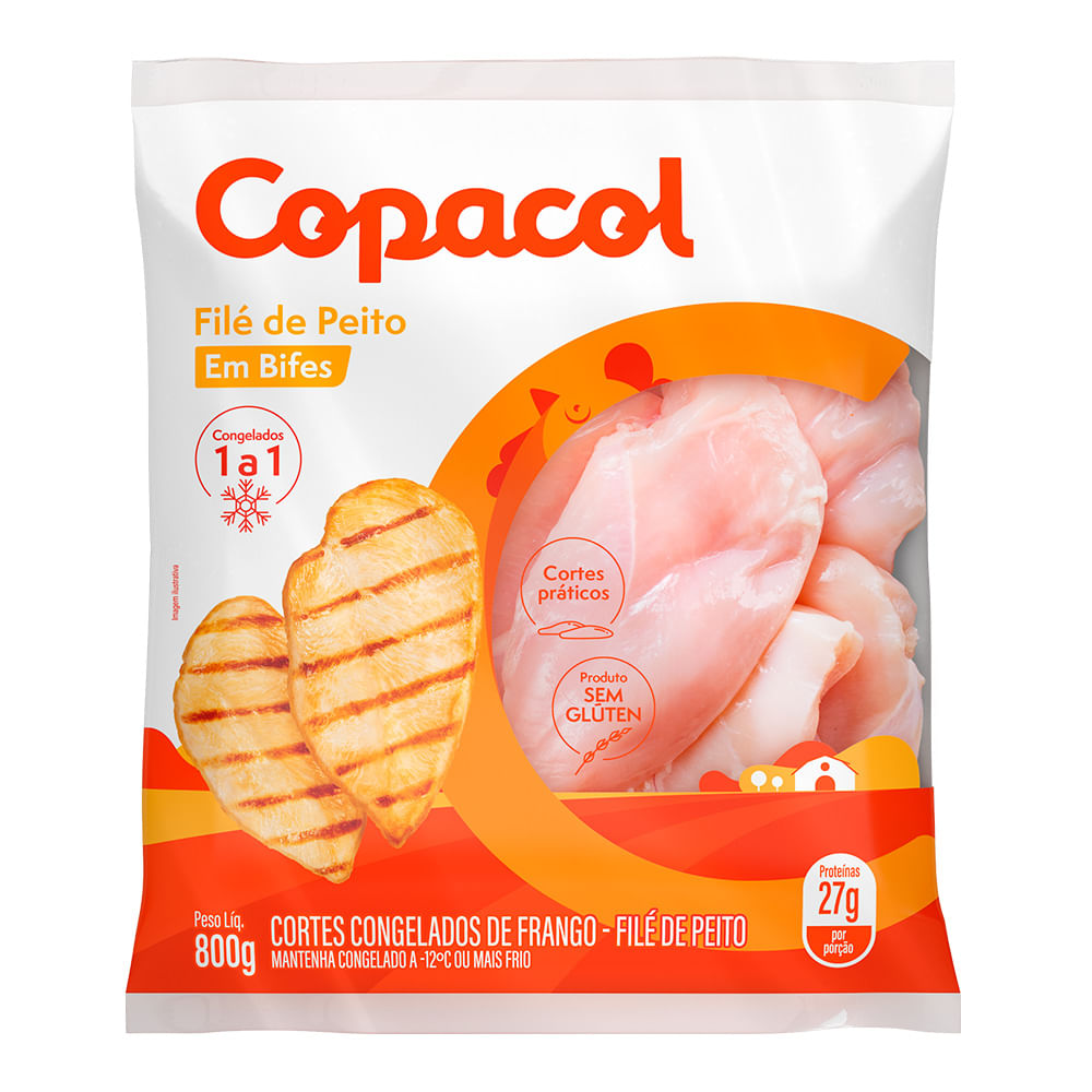 Filé de frango congelado Copacol 800g