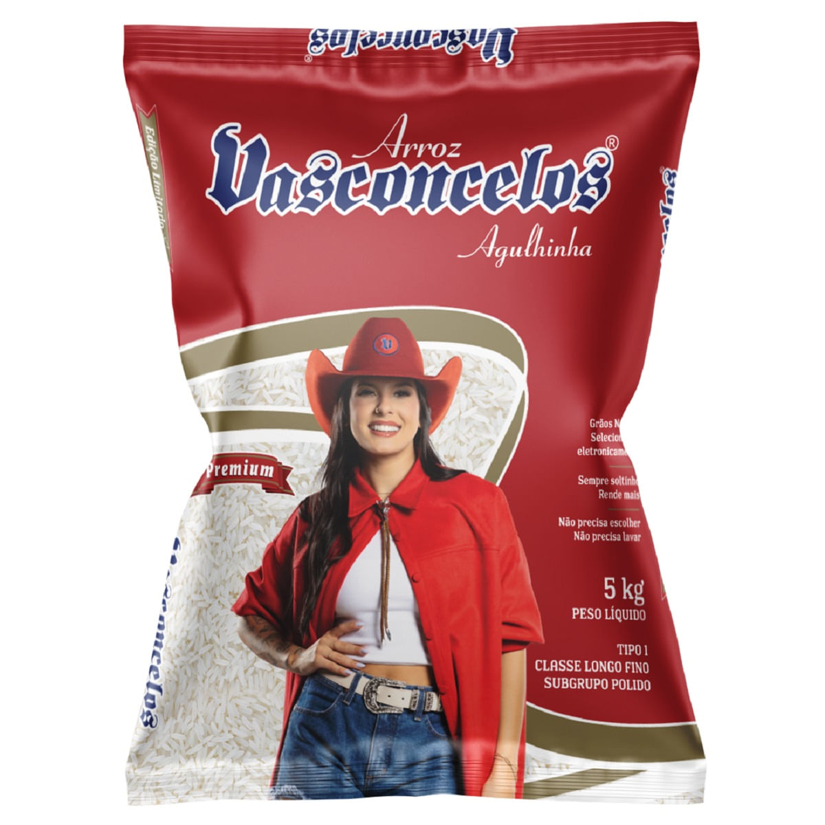 Arroz Agulhinha Vasconcelos 5kg Tipo 1