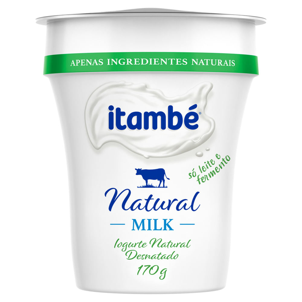 Iogurte Natural Milk Itambé Desnatado 170g