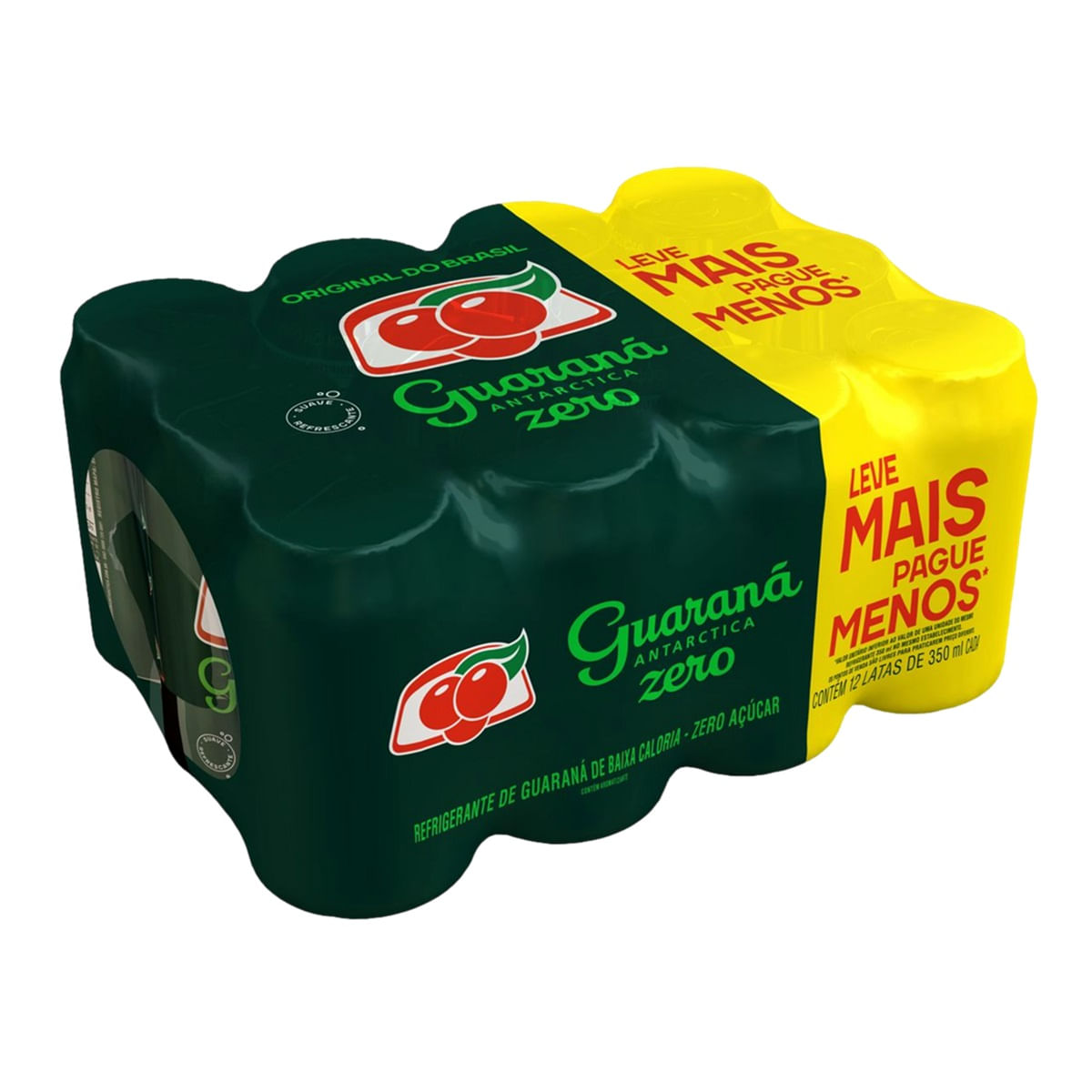 Refrigerante Guaraná Antarctica Zero 350ml Lata Com 12 Unidades Leve Mais Pague Menos