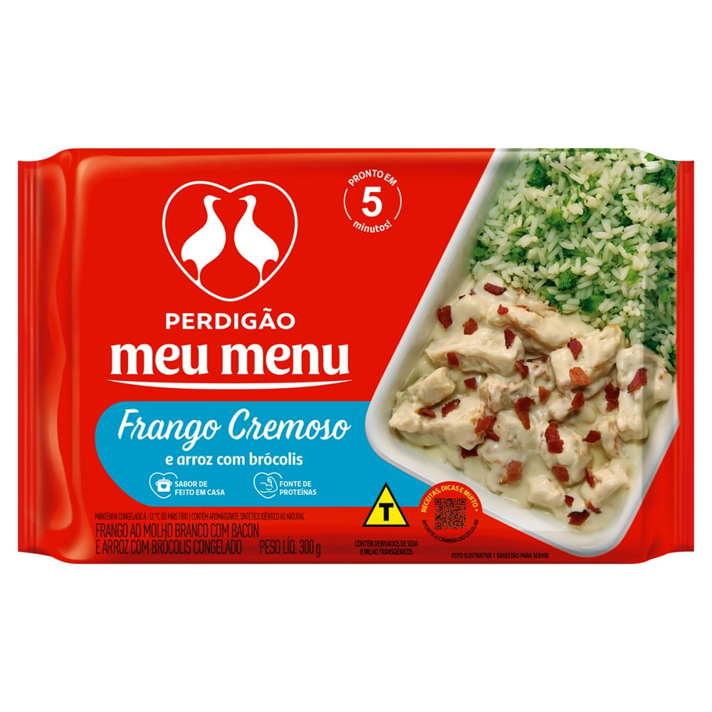 Prato Pronto Frango Cremoso Arroz Com Brócolis Perdigão 300g