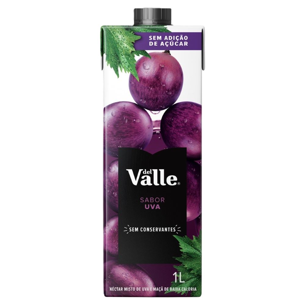 Suco Del Valle Néctar Sabor Uva Sem Açúcar TP 1L