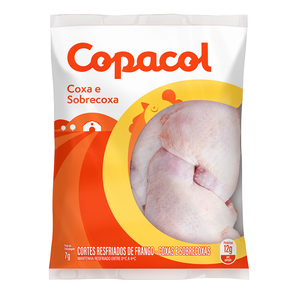 Coxa Sobrecoxa Frango Copacol Congelada Com Osso 1kg