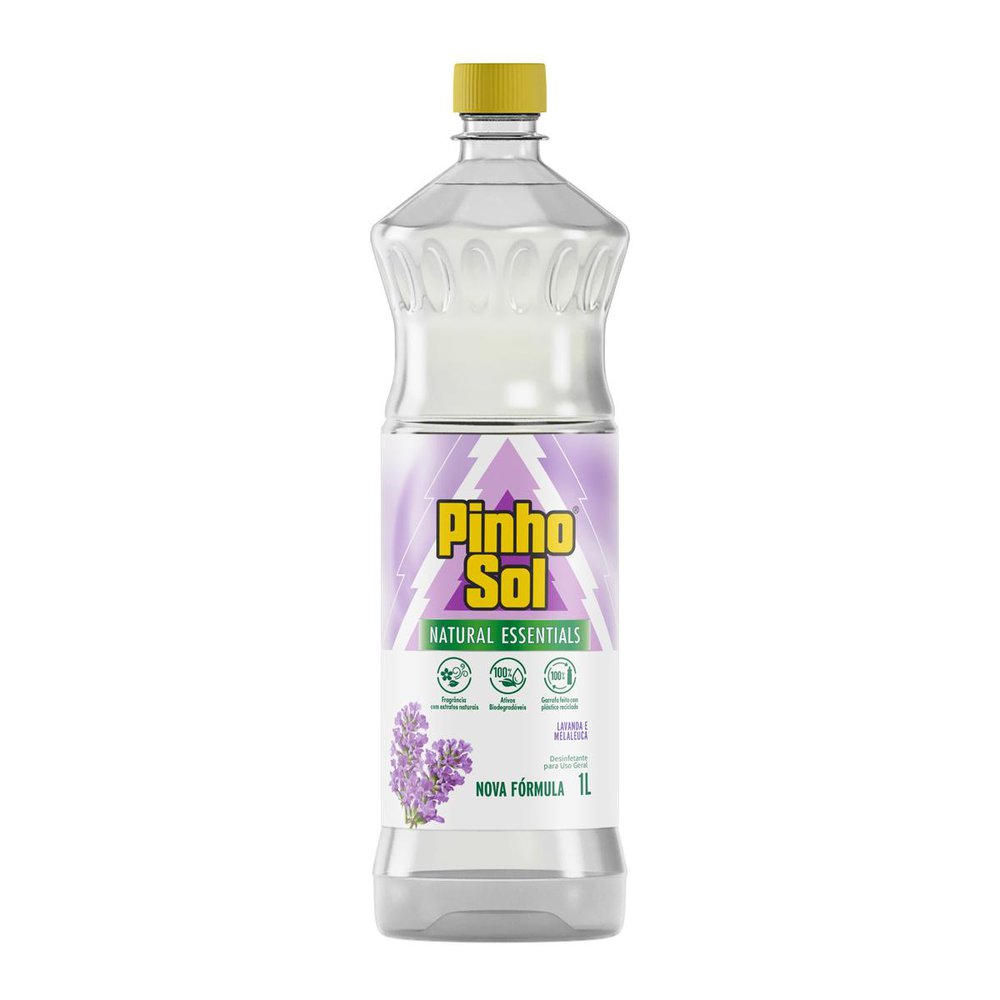 Desinfetante Pinho Sol Natural Essentials Lavanda e Melaleuca 1L