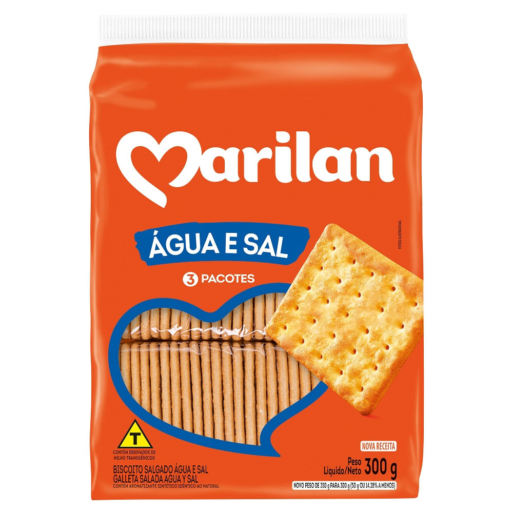 Biscoito salgado Marilan Agua e Sal 300g