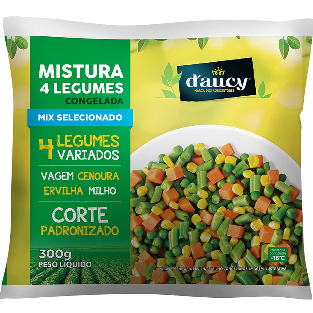 Mistura 4 Legumes Congelada Daucy 300g