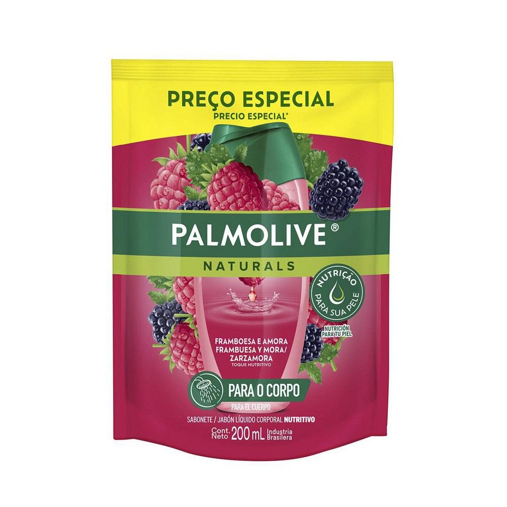 Sabonete Líquido Palmolive Naturals Framboesa E Amora 200ml Refil