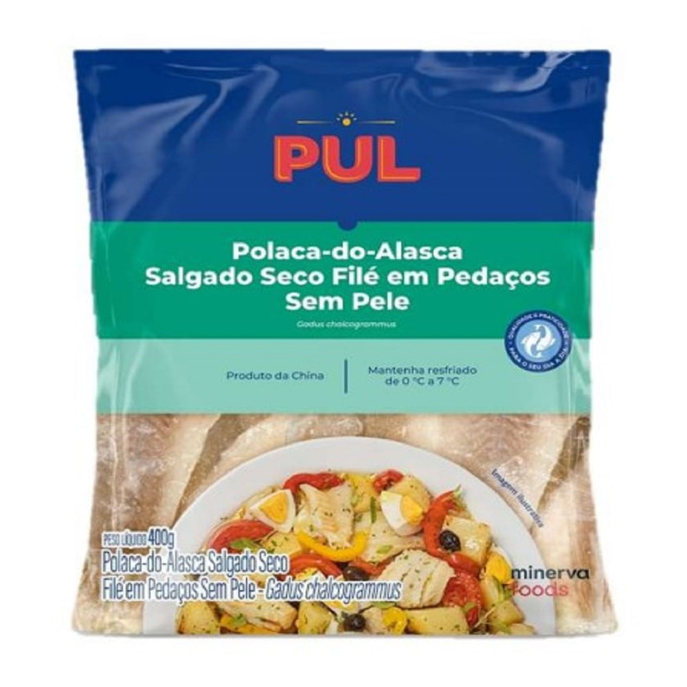 Peixe Salgado Polaca Do Alasca Pul 400g