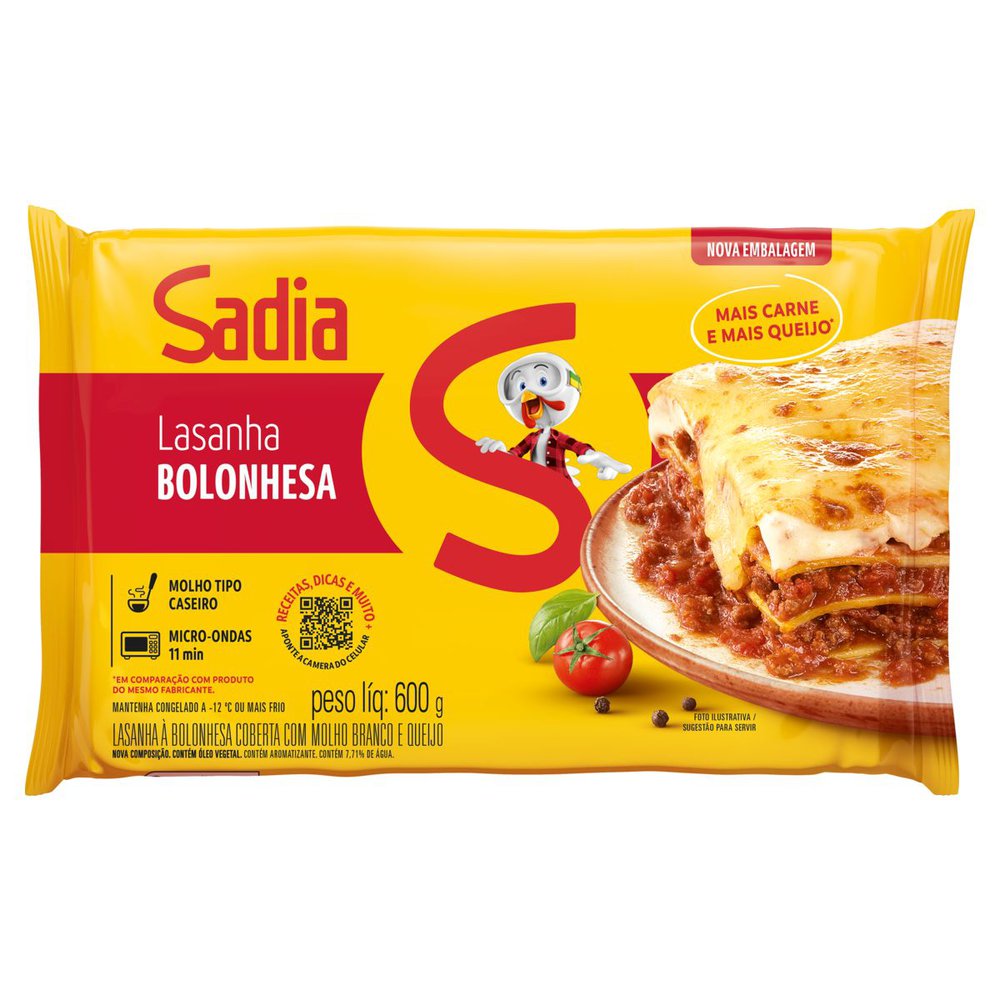 Lasanha Sadia 600g Bolonhesa