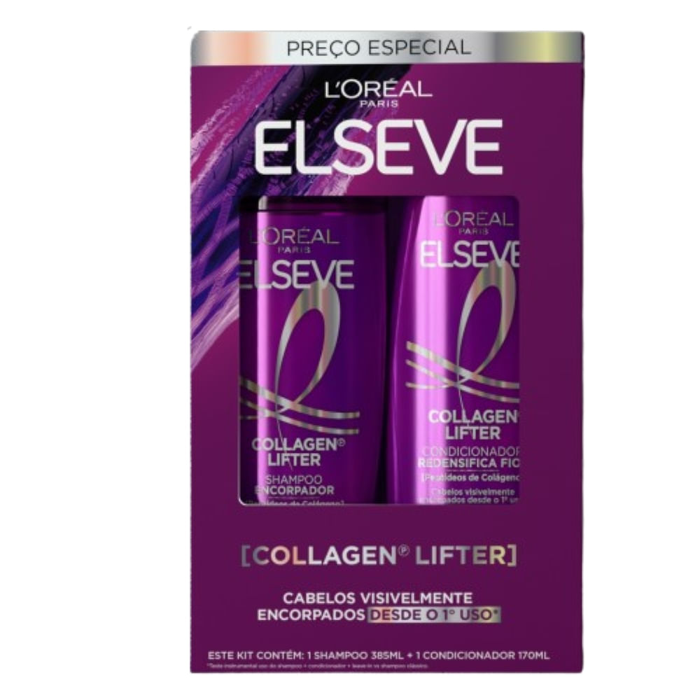 Shampoo 385ml e Condicionador 170ml Elseve Colageno Preço Especial