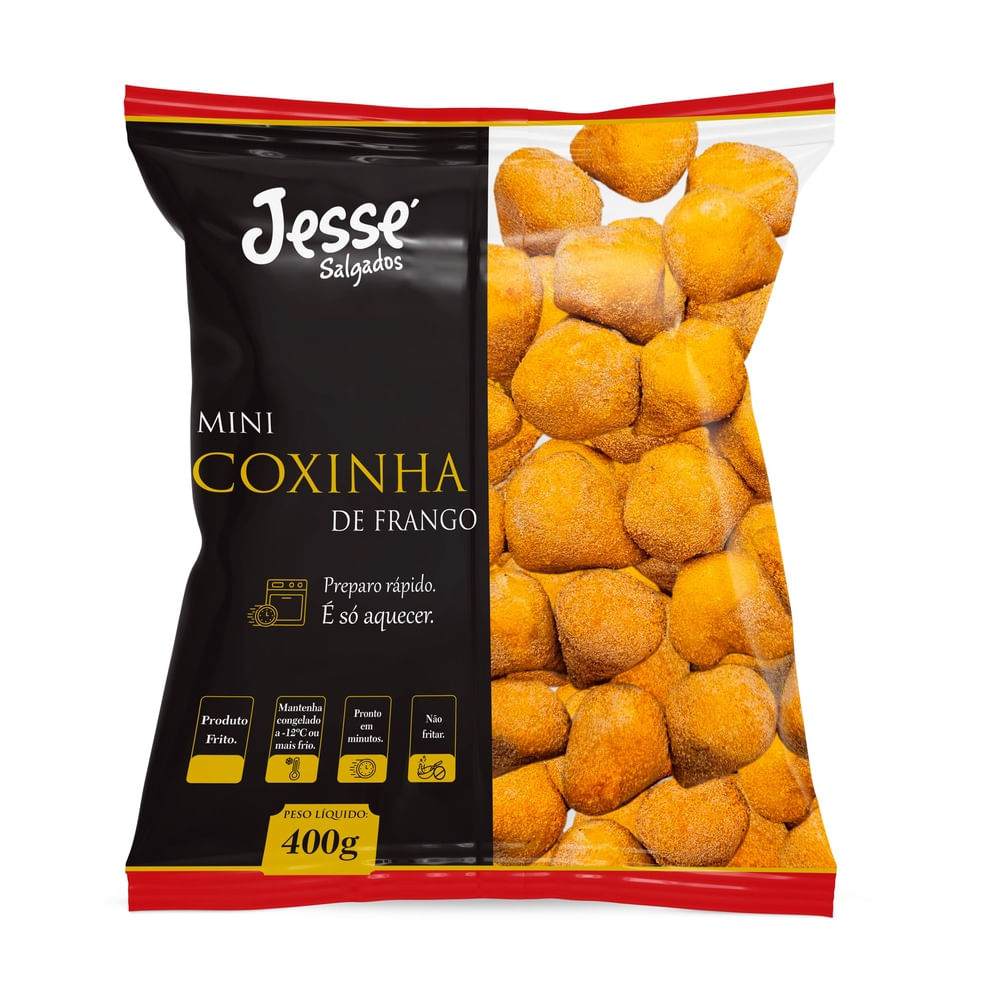 Mini Coxinha Frango Jessé Salgados 400g