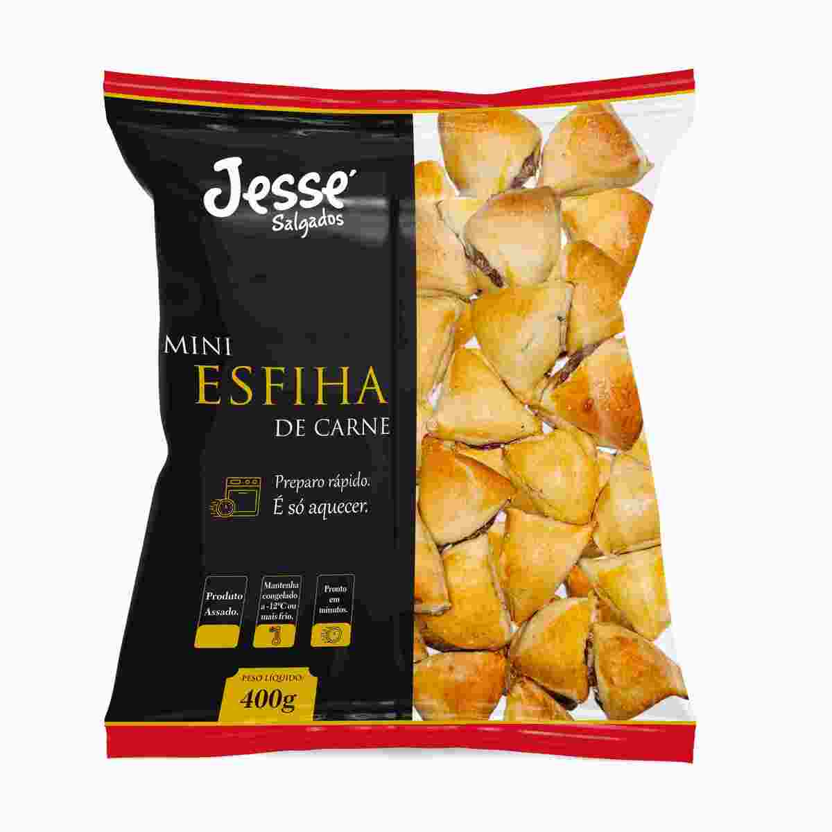 Mini Esfiha Carne Jessé Salgados 400g
