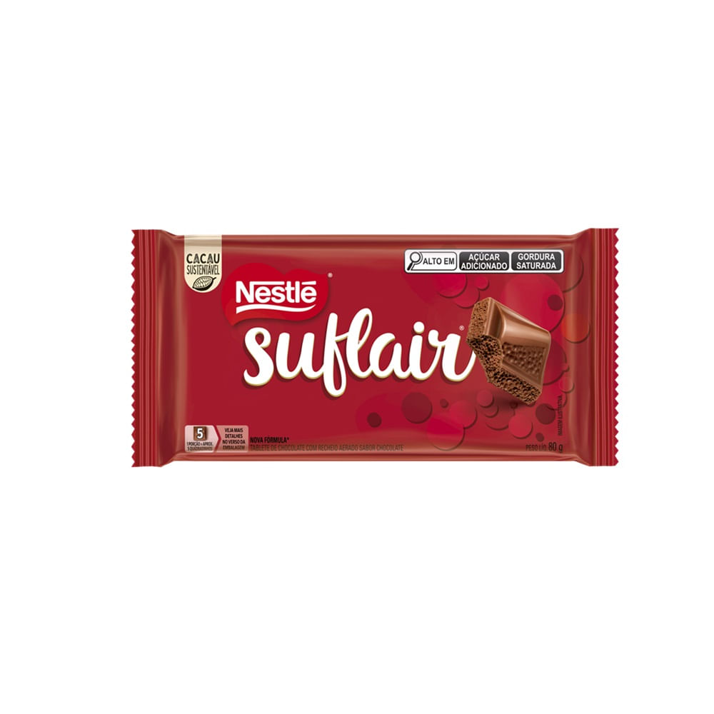 Chocolate Nestlé Suflair Ao Leite 80g Tablete