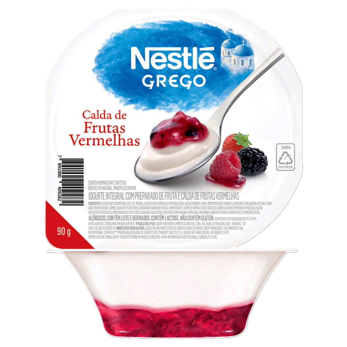 Iogurte Grego Nestlé Com Calda Frutas Vermelhas 90g
