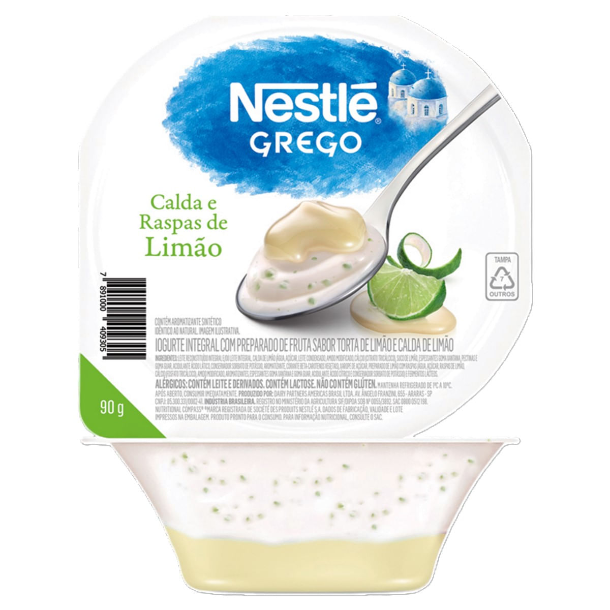 Iogurte Grego Nestlé Com Calda Raspas de Limão 90g