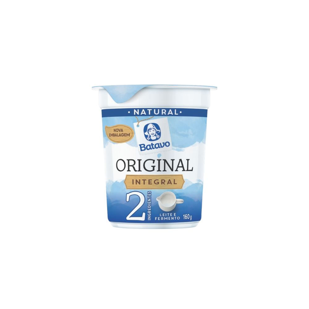 Iogurte Natural Batavo Original Integral 160g