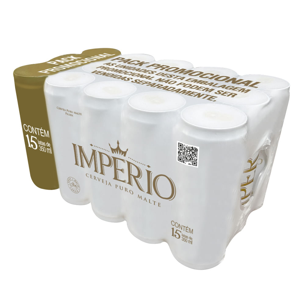 Cerveja Império 350ml Lata Com 15 Unidades