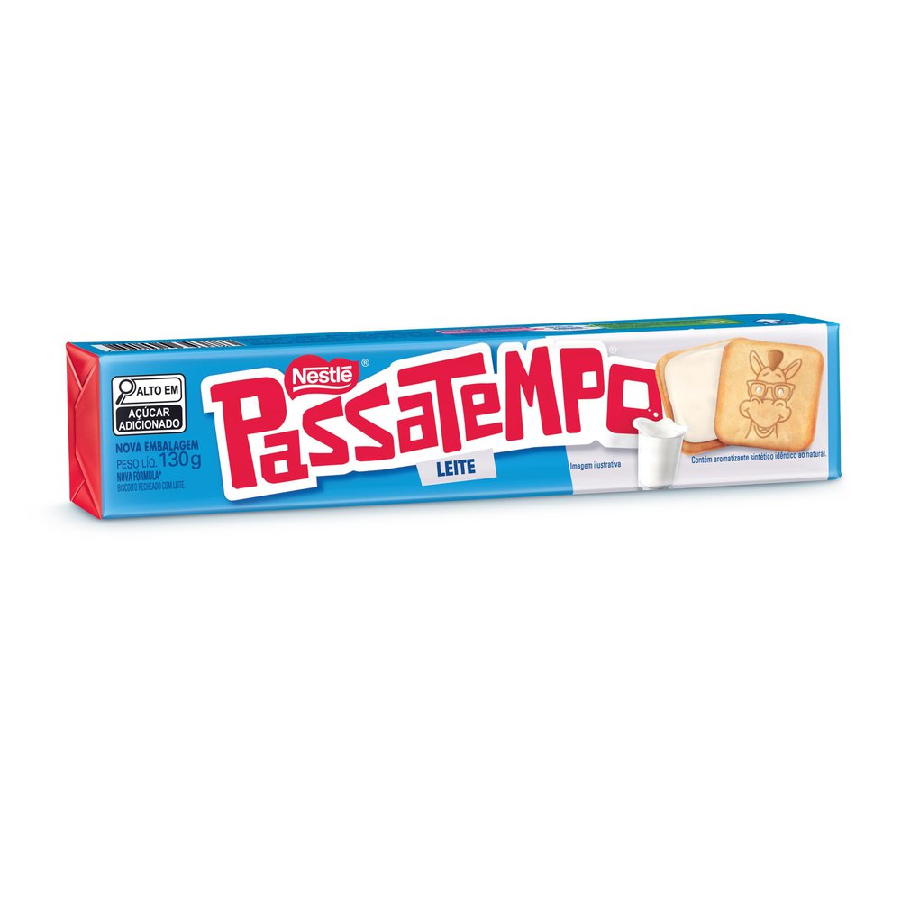 Biscoito Passatempo Recheado Leite 130g