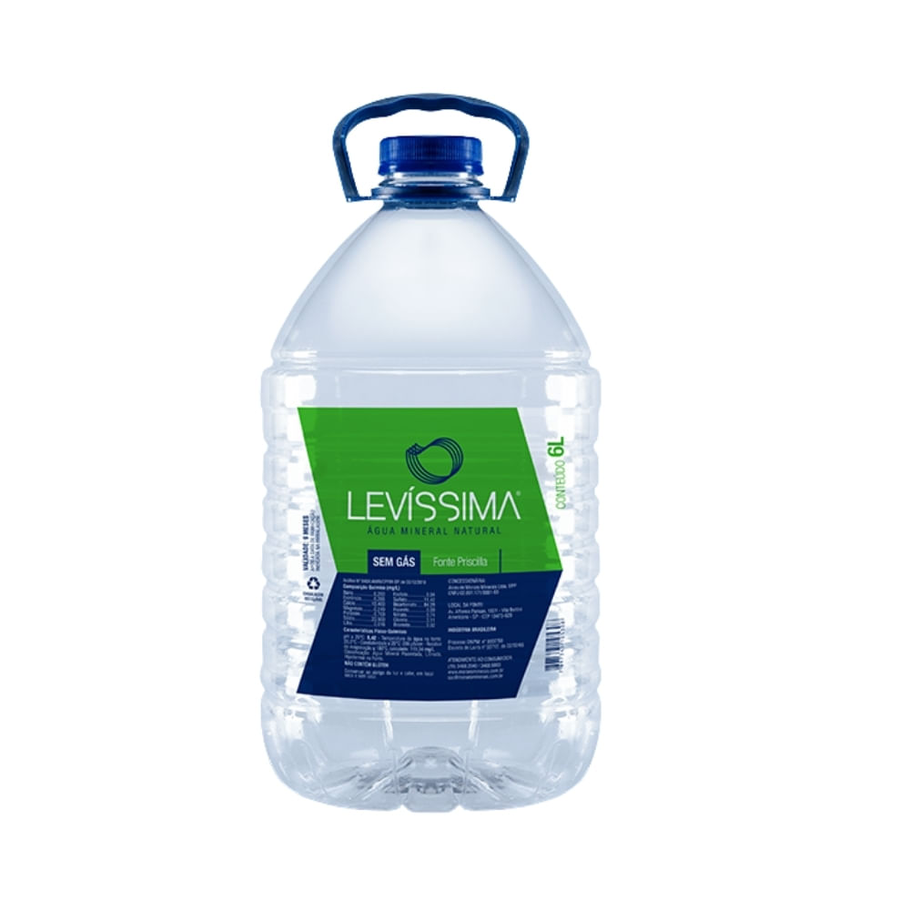 Água mineral sem gás Levíssima 6L