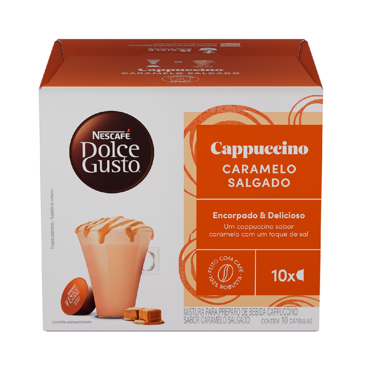 Cápsula Dolce Gusto Cappuccino Caramelo Salgado Com 10 Unidades