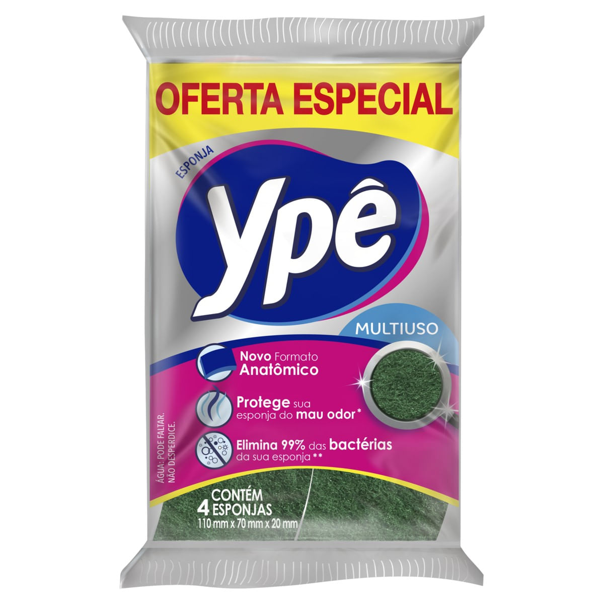 Esponja Multiuso Ypê Com 4 Unidades Oferta Especial