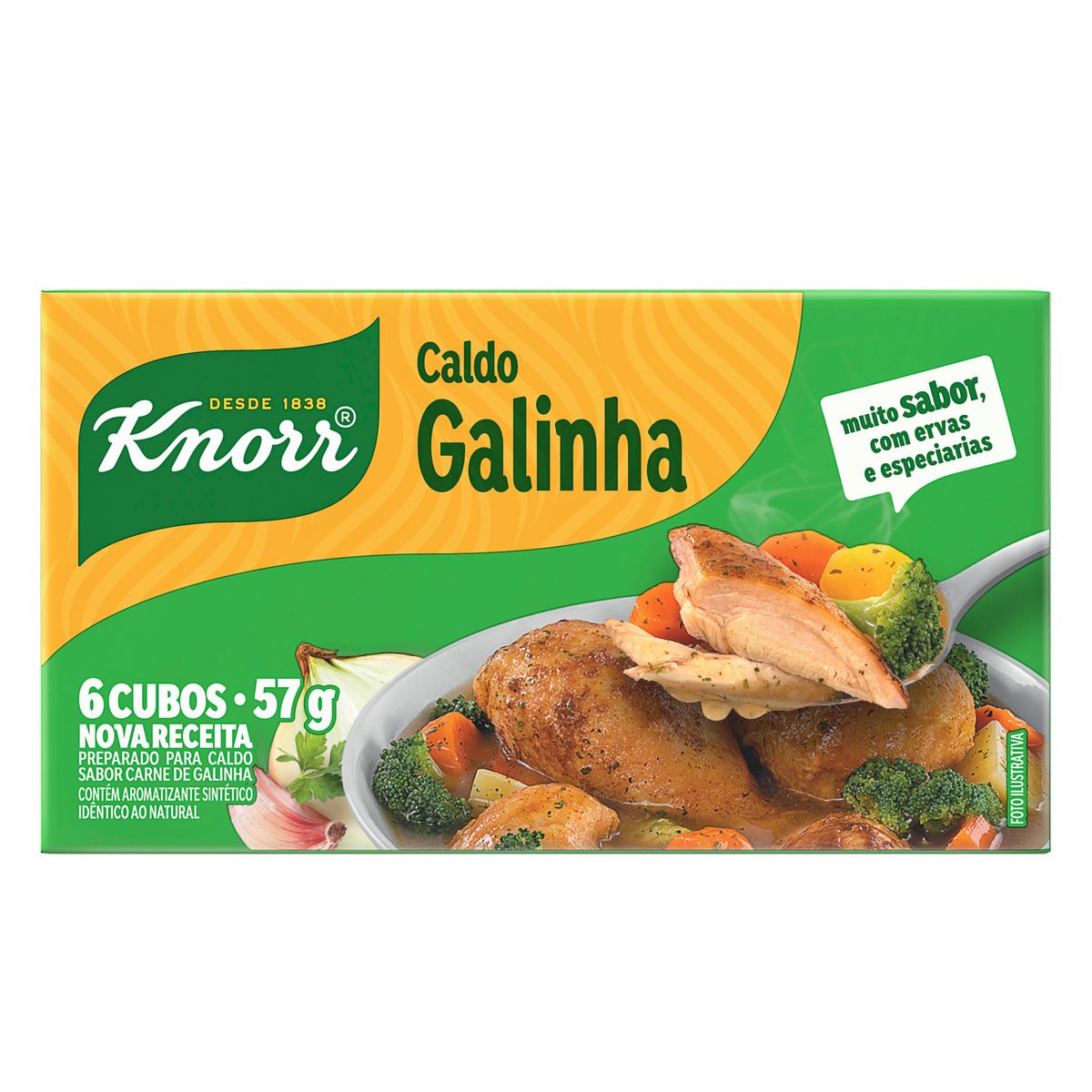Caldo Knorr Galinha 57g 6 cubos