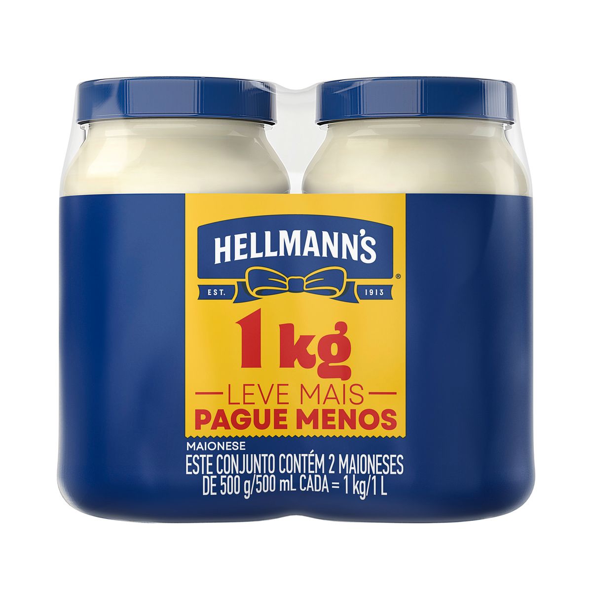 Maionese Hellmann's Tradicional 500gr 2 potes