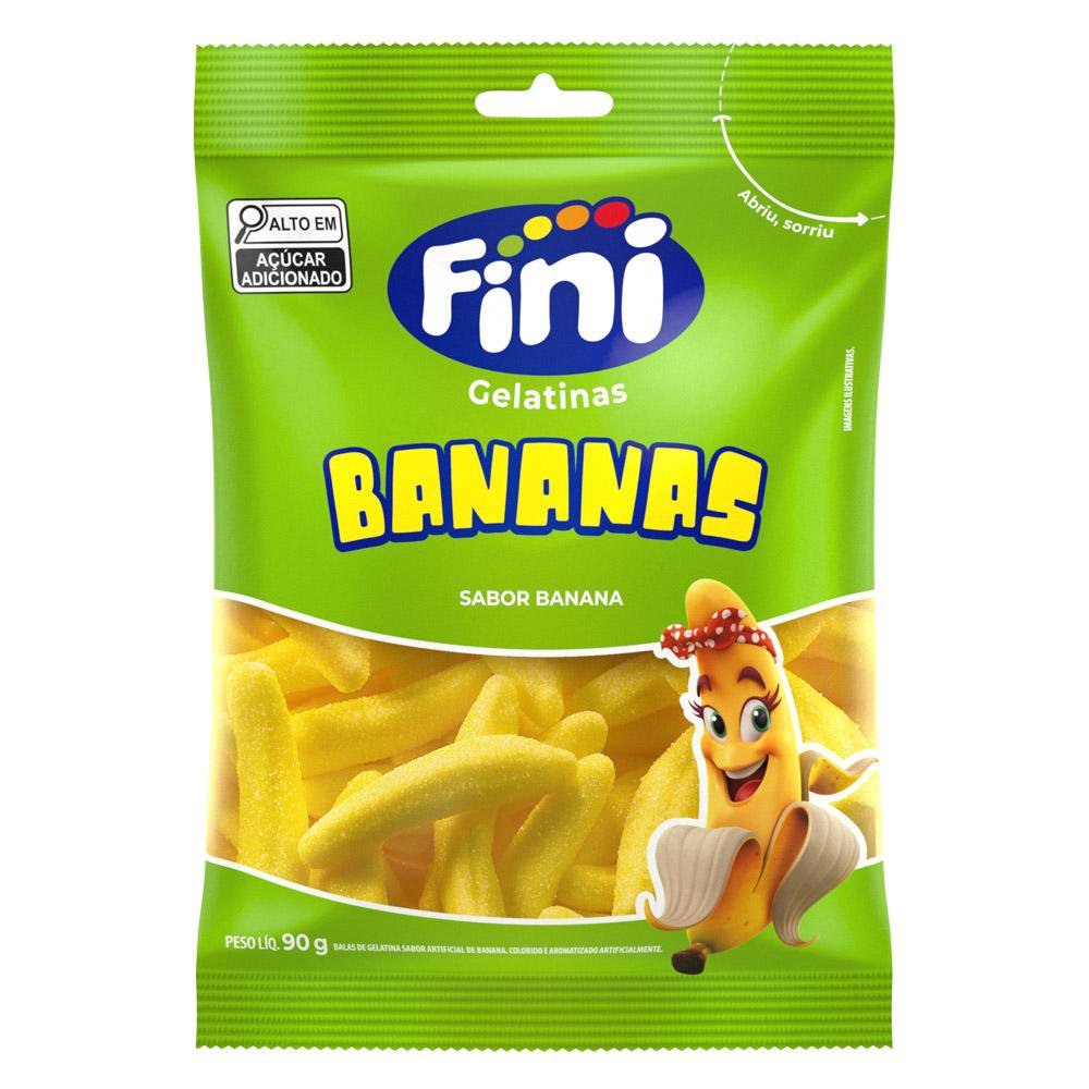 Bala de Gelatina Fini Bananas 80g
